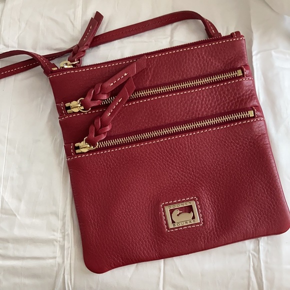 Dooney & Bourke Pebble Leather TripleZip Crossbody - Picture 3 of 10